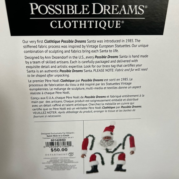 Possible Dreams Clothtique Santa - Picture 3 of 3